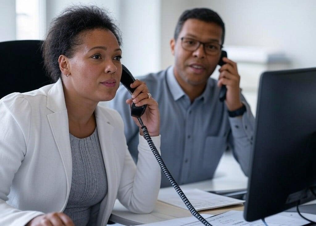 Seller speaking with business broker