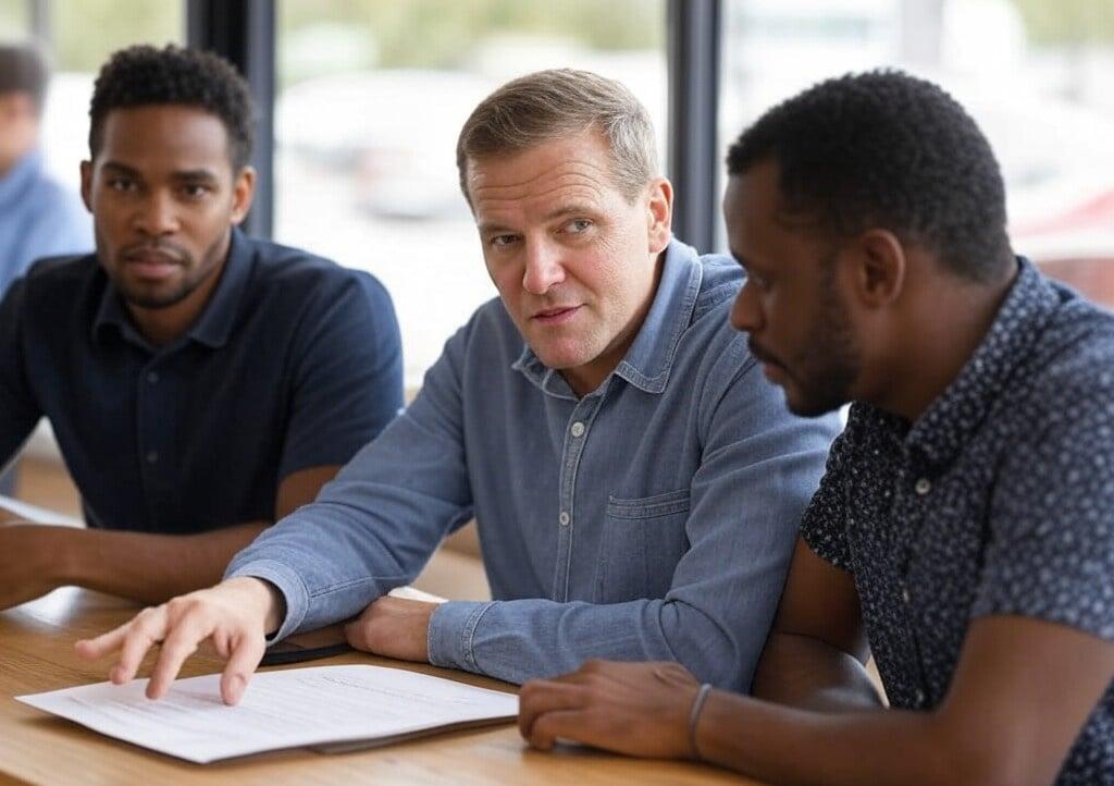 Buyers meeting with attorney